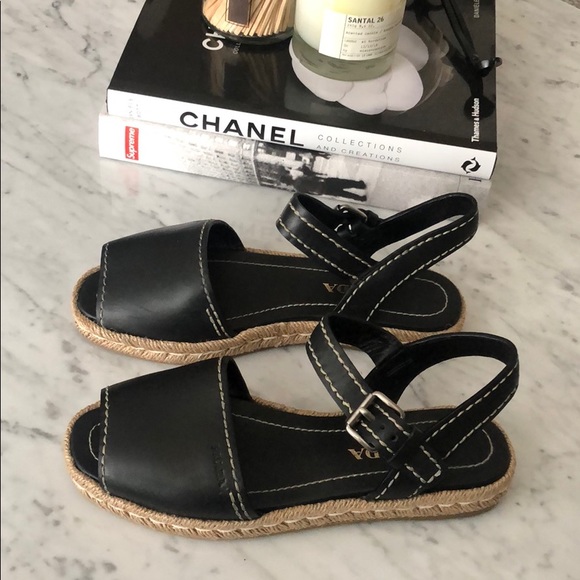 Prada Shoes - Prada 38 Leather Espadrilles Shoes